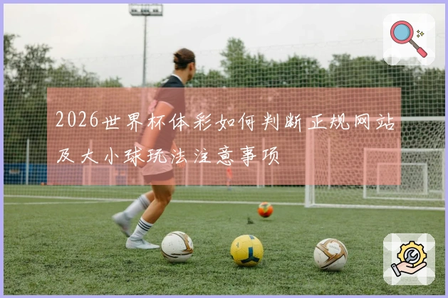 2026世界杯体彩如何判断正规网站及大小球玩法注意事项